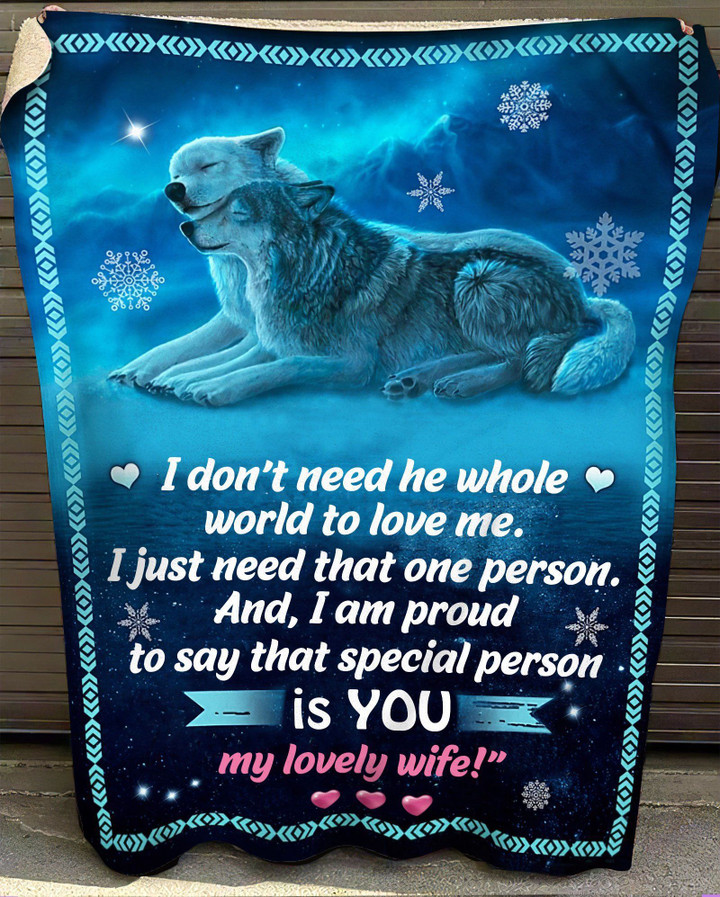 We got this Couple - Wolf Fleece Blanket hqt-21mq007 Dreamship