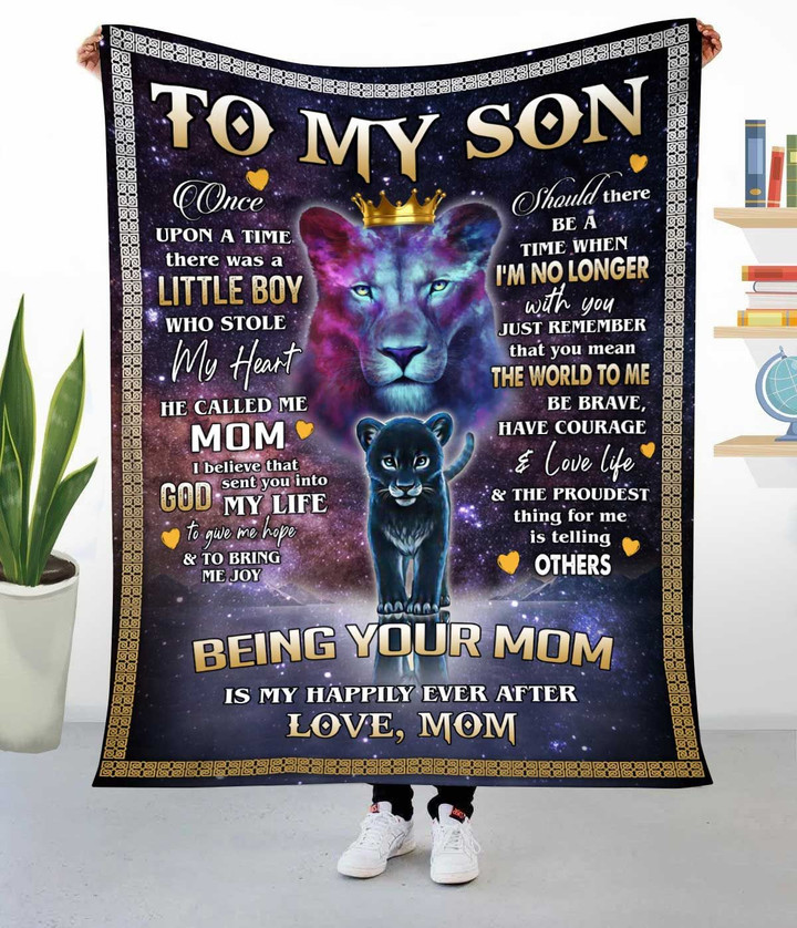 To My Son Being Your Mom Is My Happily Ever After | Fleece Blanket 3D Printing Dreamship