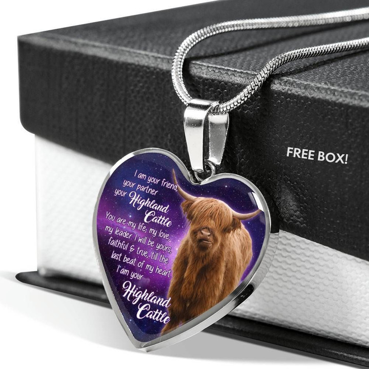 Highland Cattle KNV-18VN35 Jewelry ShineOn Fulfillment Luxury Necklace (Silver) No