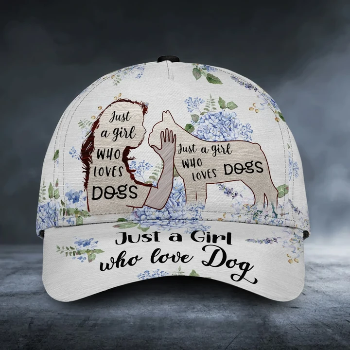 Personalized Just A Girl Who Love Dogs Cap tdh | hqt