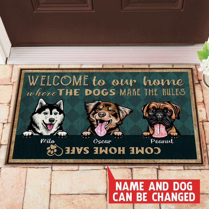 Personalized Dogs Doormat Full Printing QTD-DDD01 Area Rug Templaran.com - Best Fashion Online Shopping Store Small (40 X 60 CM)