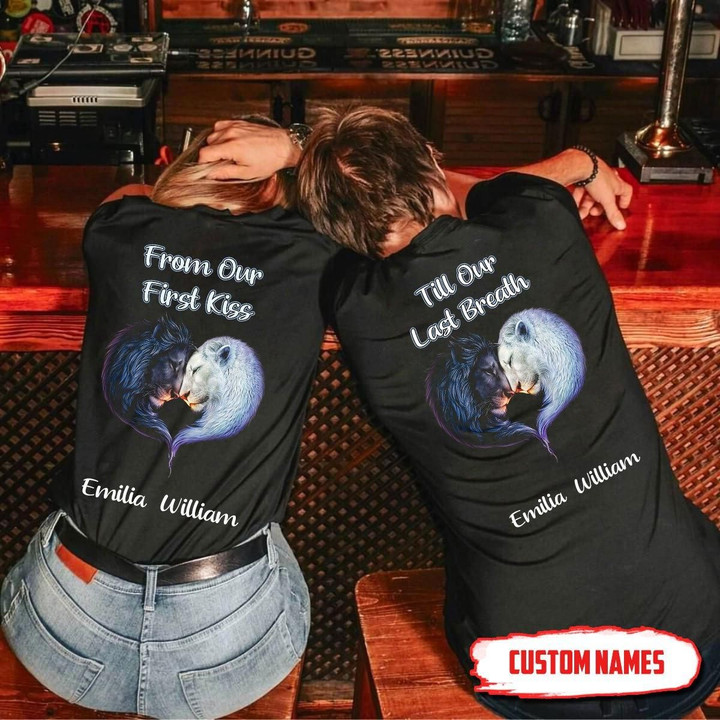 Personalized From Our First Kiss Till Our Last Breath Lion T-shirt Dreamship