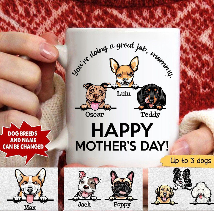Personalized You're Doing A Great Job Mommy Happy Mother's Day White Mug Dreamship