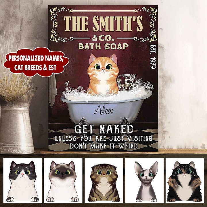 BATH SOAP CAT PERSONALIZED CANVAS NTP Dreamship