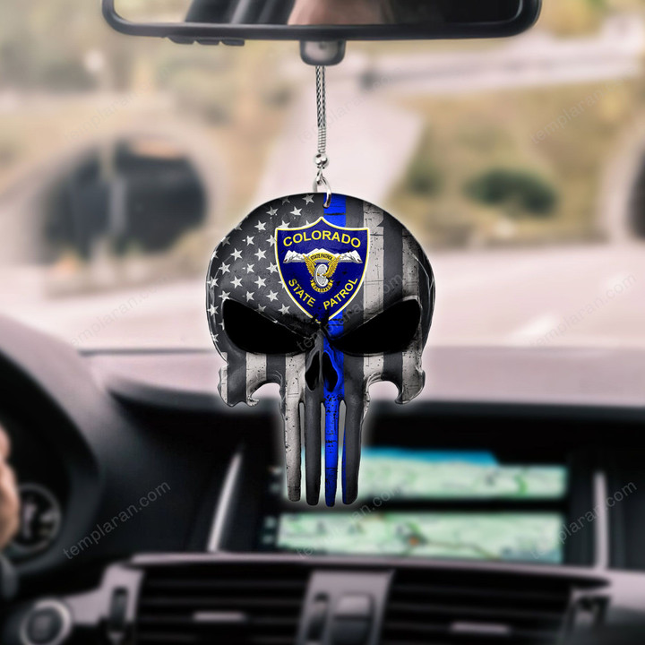 Colorado State Patrol Punisher CAR HANGING ORNAMENT HQT-37CT23