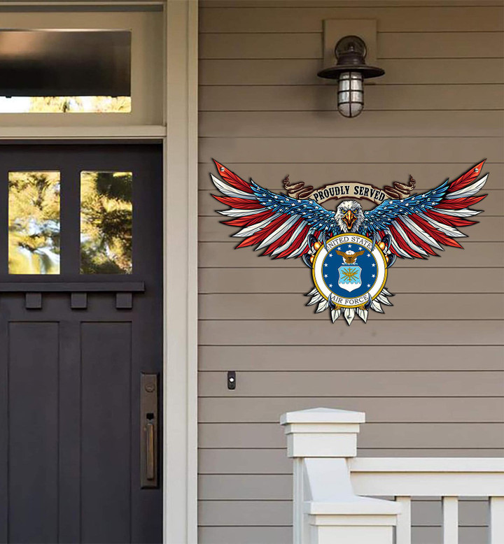 United States Air Force Proudly Served Cut Metal Sign