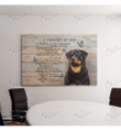 ROTTWEILER Canvas I Thought Of You Our, Framed, Best Gift, Rottweiler Lover, Housewarming, Wall Art Print, Home Decor