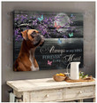 Always On My Mind Forever In My Heart Boxer Canvas, Housewarming, Wall Art Print, Home Decor, Memorial Dog, Remember Dog