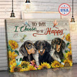 DACHSHUND Canvas I Choose To Be Happy | Framed, Best Gift, Pet Lover, Housewarming, Wall Art Print, Home Decor