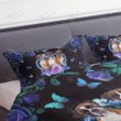 Flower Butterfly Blue Heart Boxer Dog Bedding Set, Duvet cover, 2 Pillow Shams, Comforter, Bed Sheet