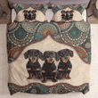 DACHSHUND Bedding Set MANDALA 0023 | Duvet cover, 2 Pillow Shams, Comforter, Bed Sheet