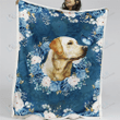LABRADOR Blanket Floral [09-B] | | Gifts Dog Cat Lovers, Sherpa Fleece Blanket Throw, Home & Living