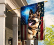  GERMAN SHEPHERD - Flag Cross Blue [10-N] | House Garden Flag, Dog Lover, New House Gifts, Home Decoration