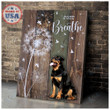 ROTTWEILER - CANVAS Just Breathe [09-B] | Framed, Best Gift, Pet Lover, Housewarming, Wall Art Print, Home Decor