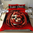 Dragon & Skull Bedding Set Personalized Name | Duvet cover, 2 Pillow Shams, Comfortable, Skull, Dragon Lover, Dragon Spread