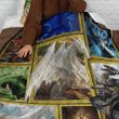 DRAGON Blanket 3d Frame  | Sherpa Fleece Blanket Throw, Home & Living, Dragon lovers, Dragon spread, Quilt