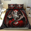 DRAGON Bedding Set Skull Cross [10-B] | Duvet cover, 2 Pillow Shams, Comfortable, Dragon Bedspread, Skull bedspread, Dragon Lovers
