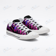 SKULL - Purple Low Top Shoes [10-B]