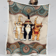 Cat Lover Blanket Mandala [10-D] |  Gifts Cat Lovers, Sherpa Fleece Blanket Throw, Cat Quilt
