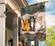  CAT - Flag 002 [10-D] | House Garden Flag, Dog Lover, New House Gifts, Home Decoration