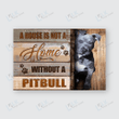 PITBULL - CANVAS Home | Framed, Best Gift, Pet Lover, Housewarming, Wall Art Print, Home Decor