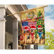  GERMAN SHEPHERD - Flag SANTA PAWS [11-B] | House Garden Flag, Dog Lover, New House Gifts, Home Decoration