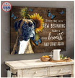 BOXER - CANVAS New Beginning [11-P] | Framed, Best Gift, Pet Lover, Housewarming, Wall Art Print, Home Decor