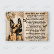 GERMAN SHEPHERD - CANVAS Heaven Can Wait [11-D] | Framed, Best Gift, Pet Lover, Housewarming, Wall Art Print, Home Decor