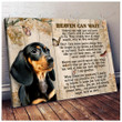 DACHSHUND - CANVAS Heaven Can Wait [11-D] | Framed, Best Gift, Pet Lover, Housewarming, Wall Art Print, Home Decor