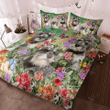 SCHNAUZER Bedding Set BEAUTIFUL FLOWER [ID3-D] | Duvet cover, 2 Pillow Shams, Comforter, Bed Sheet