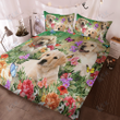 Labrador Bedding Set BEAUTIFUL FLOWER [ID3-D] | Duvet cover, 2 Pillow Shams, Comforter, Bed Sheet