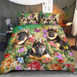 German Bedding Set BEAUTIFUL FLOWER [ID3-D] | Duvet cover, 2 Pillow Shams, Comforter, Bed Sheet