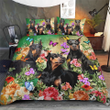 DOBERMAN Bedding Set BEAUTIFUL FLOWER [ID3-D] | Duvet cover, 2 Pillow Shams, Comforter, Bed Sheet