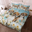 Beagle Bedding Set White Daisy [ID3-A] | Duvet cover, 2 Pillow Shams, Comforter, Bed Sheet