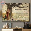 DACHSHUND - CANVAS God Once Said [ID3-P] | Framed, Best Gift, Pet Lover, Housewarming, Wall Art Print, Home Decor