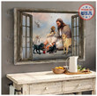 LABRADOR Canvas Peaceful Life Surround God Window [ID3-T] Dog Lover Canvas, Canvas  Art Wall Decor, Canvas Wall Art