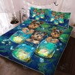 Yorkshire Live Laugh Bark Flower Quilt Bedding Set | Quilt, 2 Pillow covers, Comforter, Bedspread [ID3-A]