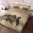Dachshund  Beautiful Flower Butterfly Bedding set | Duvet covers & 2 Pillow Shams, Comforter, Bed Sheet [ID3-N]