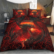 Dragon Cool Bedding Set Red Fire, Duvet covers & 2 Pillow Shams, Comforter, Bed Sheet, Gift for Dragon Lover, Dragon Bed Spread