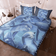 Dolphin Bedding Set | Duvet cover, 2 Pillow Shams, Comfortable, Dolphin lover Gift, Dolphin Bedspread