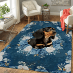 DACHSHUND Blanket Floral [09-B] | | Gifts Dog Cat Lovers, Sherpa Fleece Blanket Throw, Home & Living