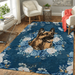 GERMAN SHEPHERD Blanket Floral [09-B] | | Gifts Dog Cat Lovers, Sherpa Fleece Blanket Throw, Home & Living