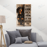 DACHSHUND - CANVAS LOOK BACK [10-B] | Framed, Best Gift, Pet Lover, Housewarming, Wall Art Print, Home Decor