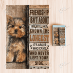 YORKSHIRE - CANVAS Friendship Isn't About Whom You [11-B] | Framed, Best Gift, Pet Lover, Housewarming, Wall Art Print, Home Decor