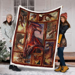 DRAGON Blanket 64 [11-T] | Sherpa Fleece Blanket Throw, Home & Living, Dragon Bedspread, Dragon lovers