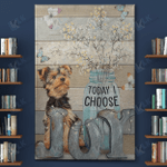 YORKSHIRE TERRIER - CANVAS Today I Choose JOY [11-B] | Framed, Best Gift, Pet Lover, Housewarming, Wall Art Print, Home Decor