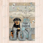 ROTTWEILER - CANVAS Today I Choose JOY [11-B] | Framed, Best Gift, Pet Lover, Housewarming, Wall Art Print, Home Decor