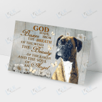 BOXER - CANVAS God Made from The Breath [11-N] | Framed, Best Gift, Pet Lover, Housewarming, Wall Art Print, Home Decor