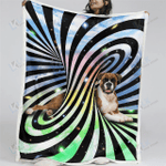 BOXER - Blanket Abstract [11-T] | | Gifts Dog Cat Lovers, Sherpa Fleece Blanket Throw, Home & Living