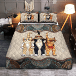 CAT Quilt Bedding Set Mandala 02 | Quilt, 2 Pillow covers, Comforter, Bed Sheet Set, Cat Lover Gifts. Cat Bedspread